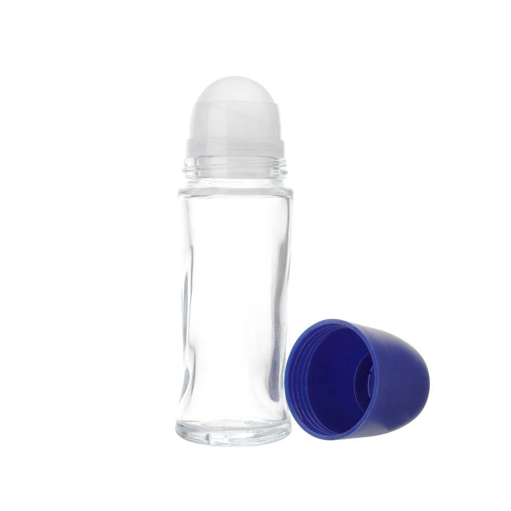 Campione gratuito personalizzato Massaggio cosmetico Confezione di lusso Rotolo di vetro smerigliato su bottiglia di profumo, flaconi per la cura del corpo